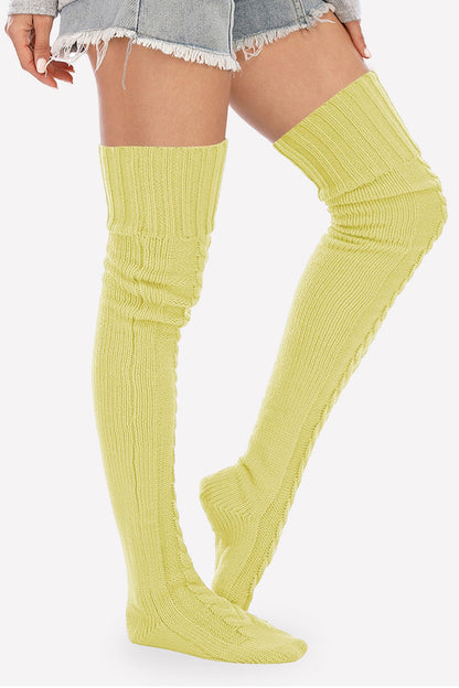 Leoparts Women's Cable Knit Thigh High Socks Over Knee Leg Warmer Stockings