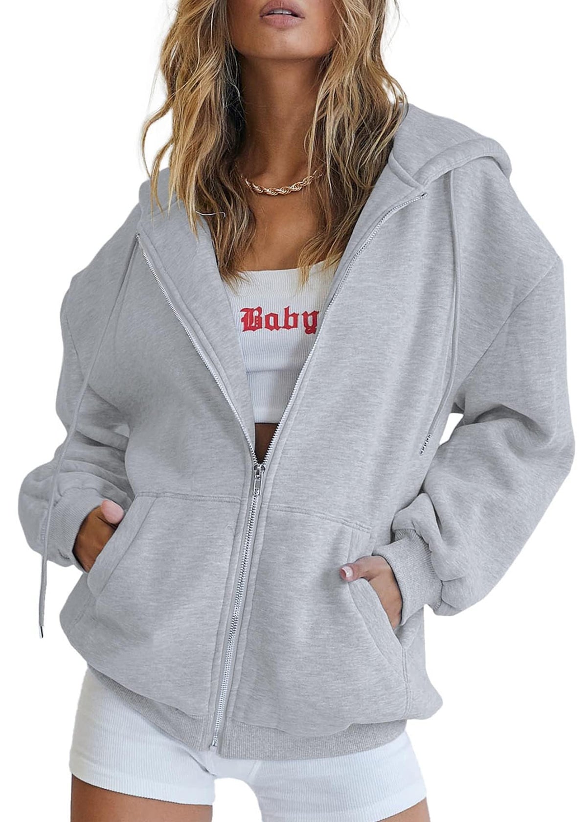 PRETTYGARDEN Women's Fall Zip Up Hoodies Sweatshirts