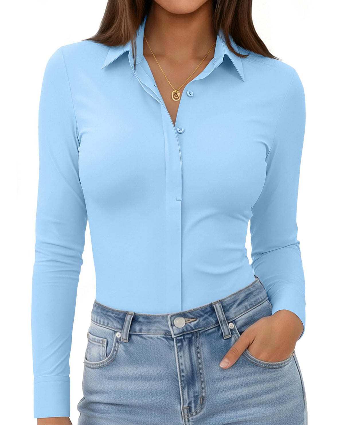 siliteelon Button Down Shirt for Women