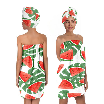 Bath Wrap and Hair Drying Towel Set – Microfiber Quick Dry