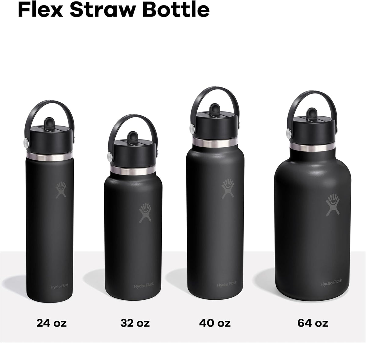 Hydro Flask Water Bottle - Insulated Stainless Steel - Wide Mouth Flex Straw Lid, Non Spill, Leakproof and Refillable in 32 Oz Supernova Purple