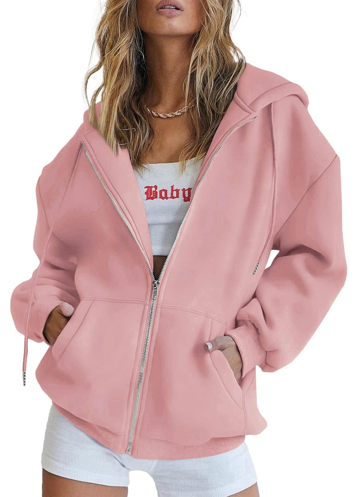 PRETTYGARDEN Women's Fall Zip Up Hoodies Sweatshirts