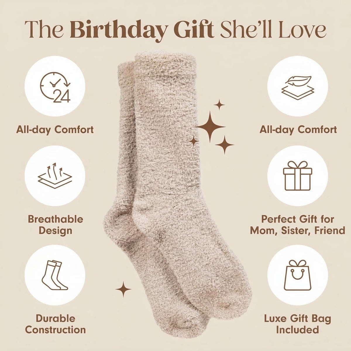 Unboxme Gifts Warm & Cozy Ultra-Luxe Cloud Sock