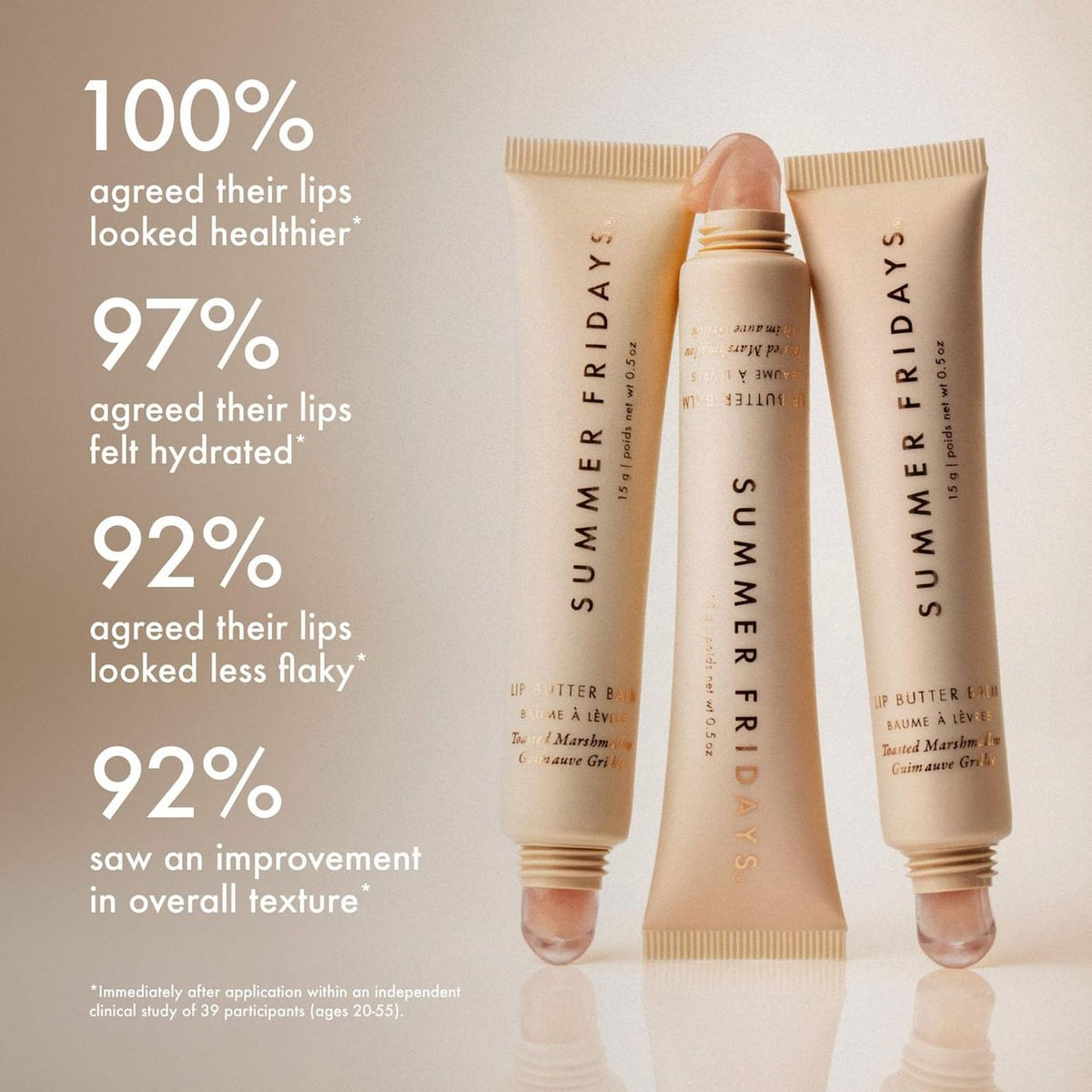 Summer Fridays Lip Butter Balm - Moisturizing Lip Gloss for Instant Shine + Sheer Color