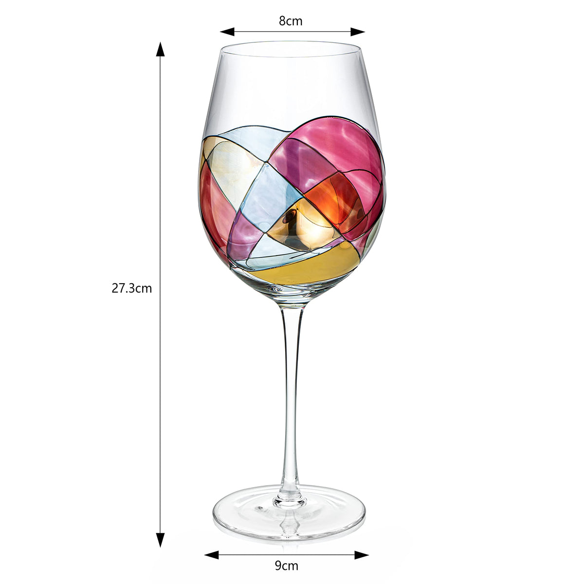 Artisanal Hand Painted Stemless Wine Glasses