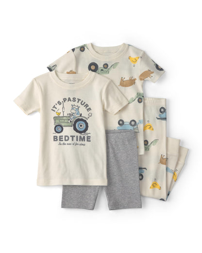 Carter's Boys' 4-piece Tight Fit Cotton Pajama Set