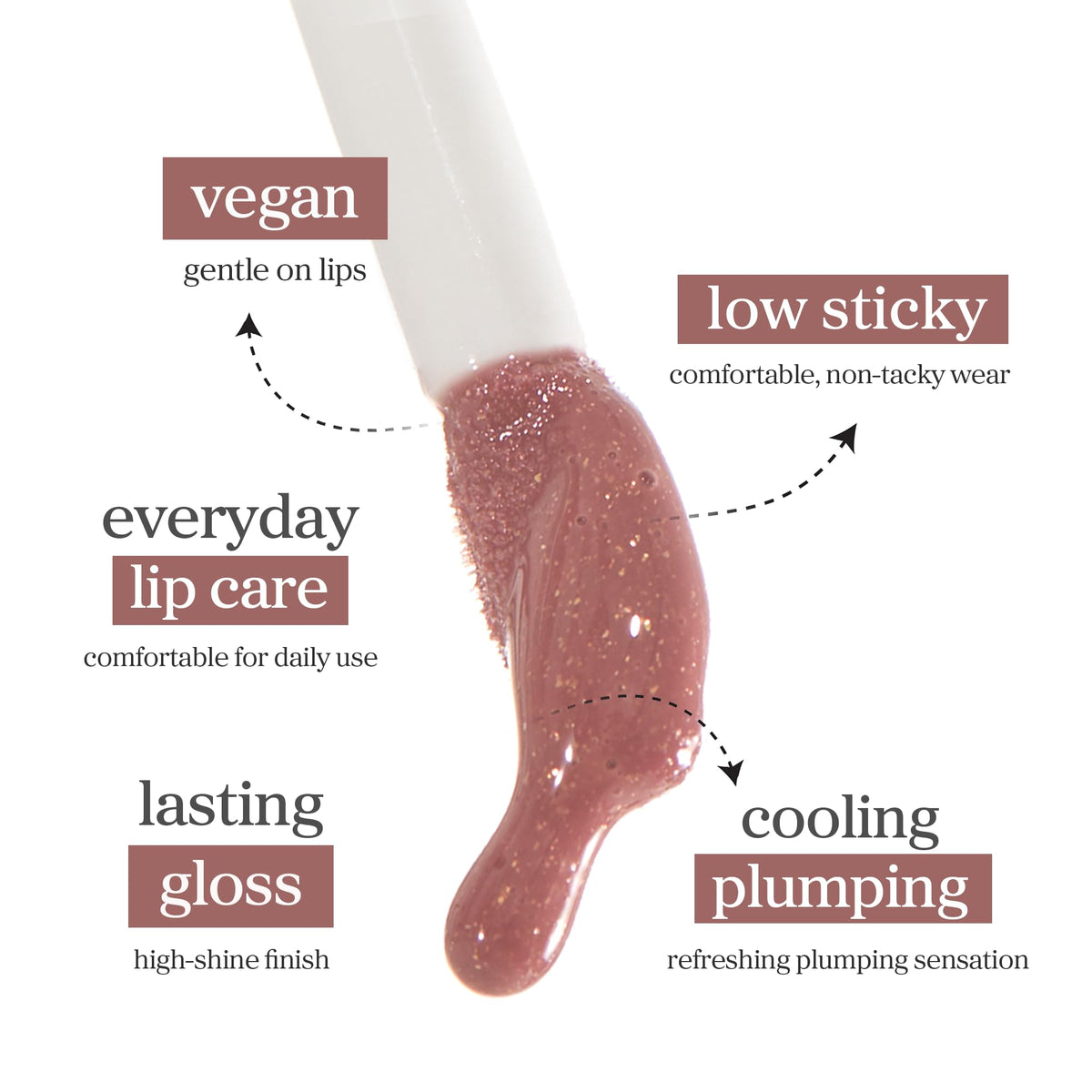 NOONI Korean Lip Oil - Applepeony - pH Color-Changing Plumping Lip Gloss