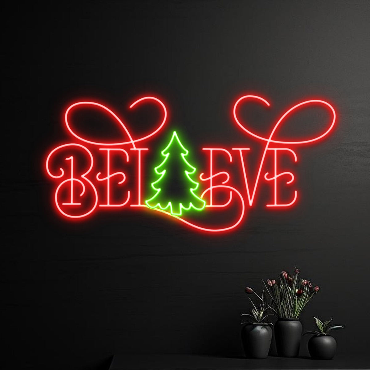Custom Merry Christmas Tree Neon Sign LED Sign LED Lights (Merry Christmas)
