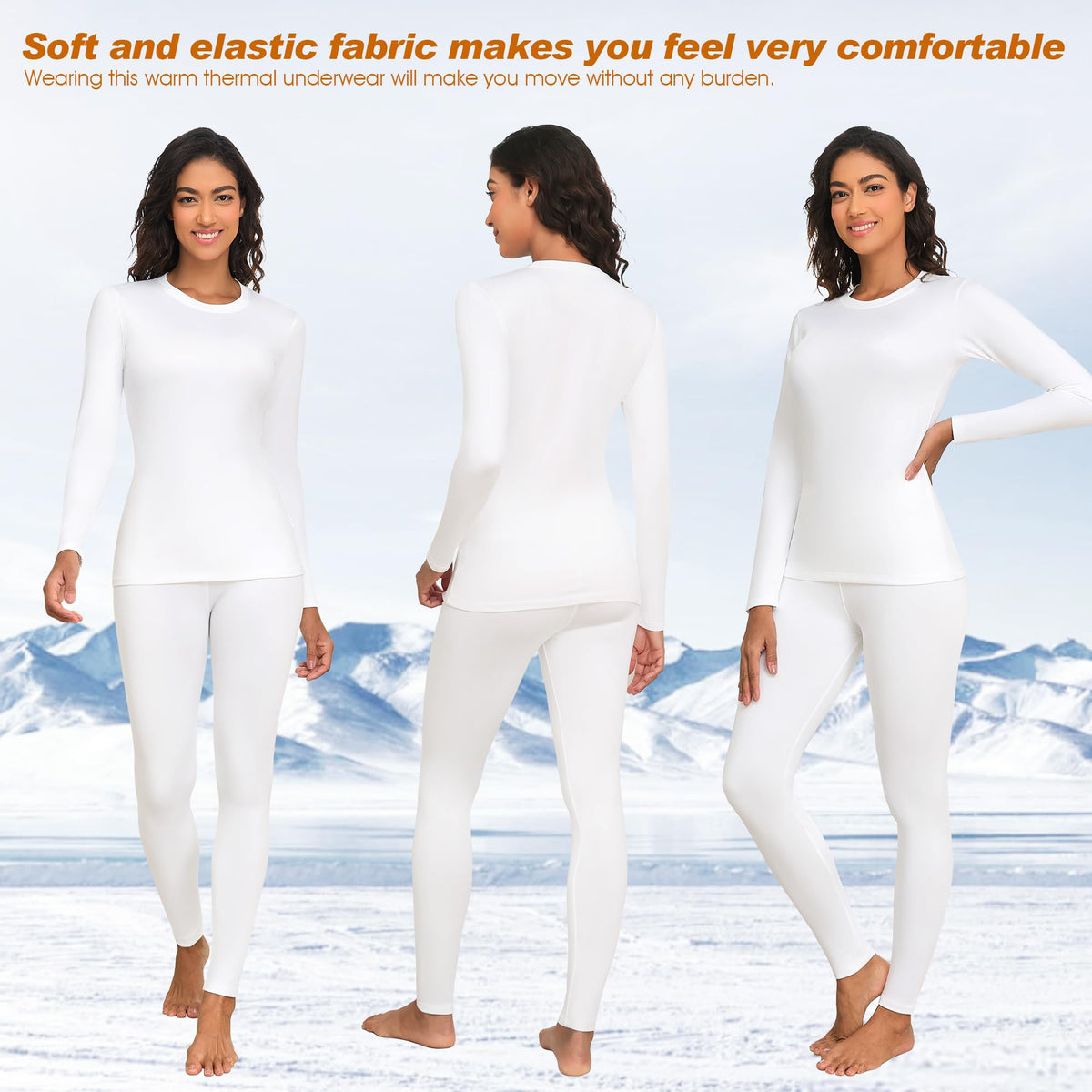 Thermal Underwear for Women Thermal Set Fleece Lined Leggings Long Johns