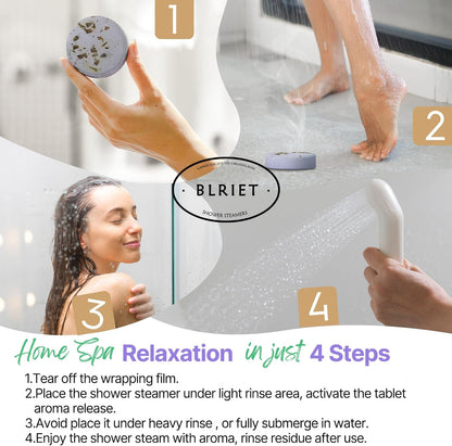 Blriet Shower Steamers Aromatherapy Relief Gifts 8 ct