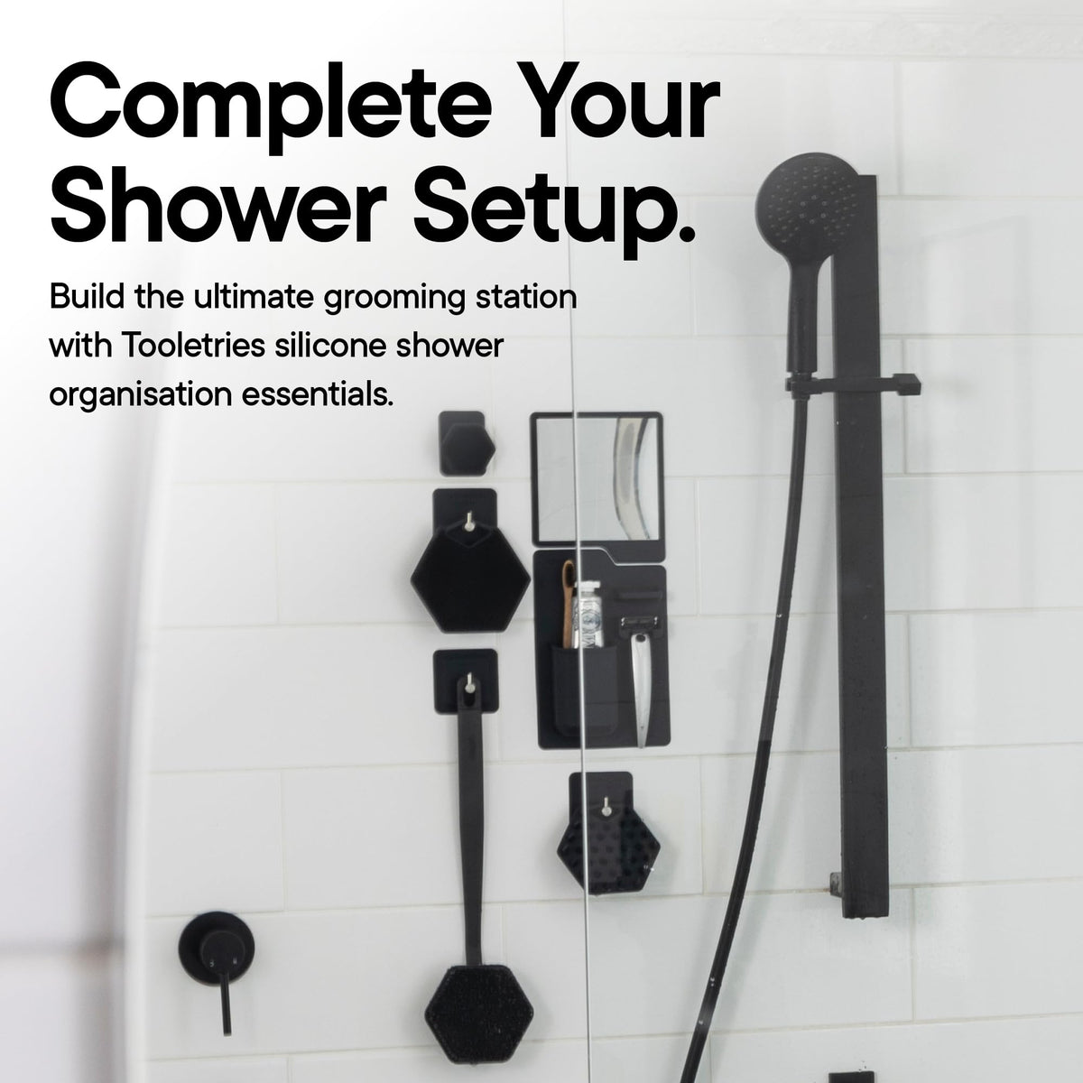 TOOLETRIES Harvey & Oliver, Shower Organizer & Shaving Mirror
