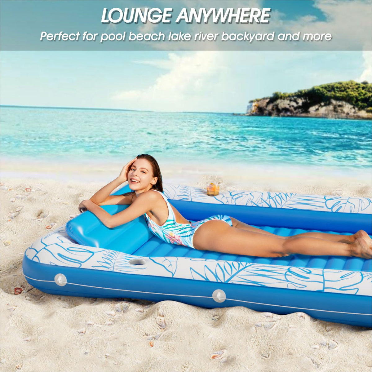 Inflatable Tanning Pool Lounger Float