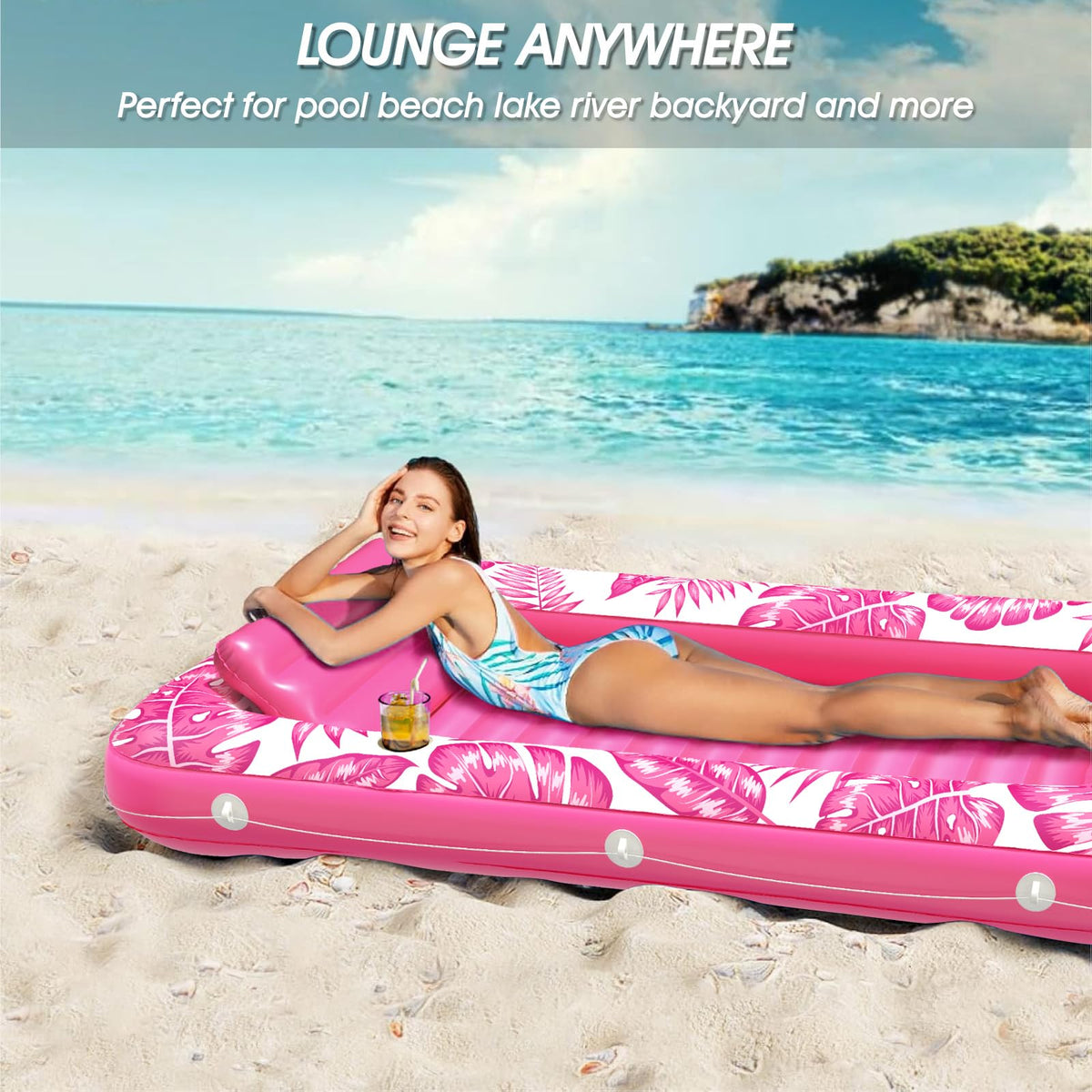 Inflatable Tanning Pool Lounger Float