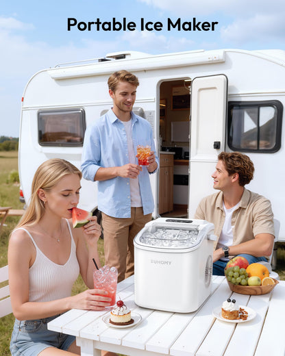 Euhomy Countertop Ice Maker Machine with Handle