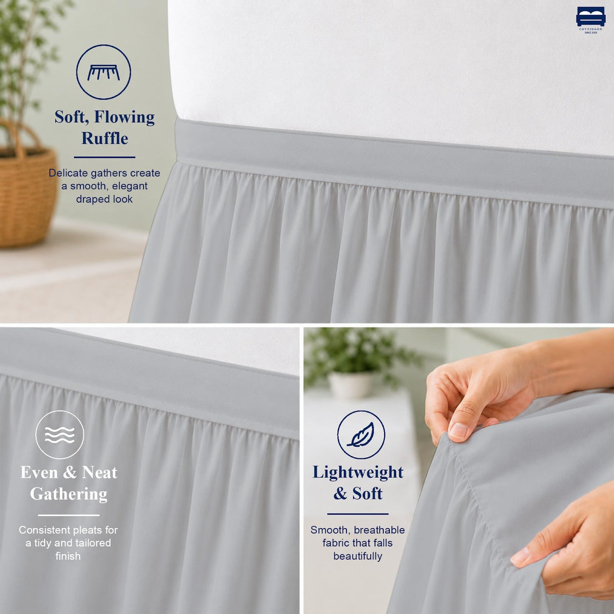Cottingon Dorm Room Bed Skirt Twin XL