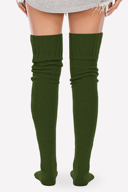 Leoparts Women's Cable Knit Thigh High Socks Over Knee Leg Warmer Stockings