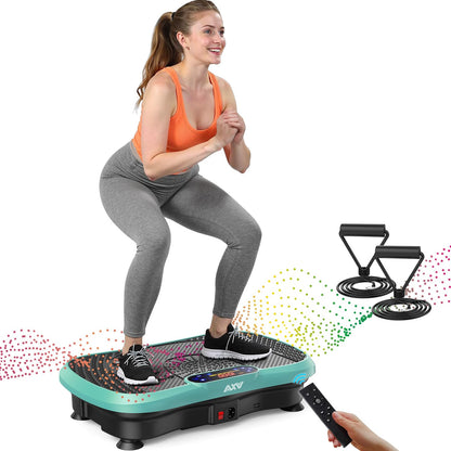Axv Vibration Plate Fitness Platform Exercise Machine Vibrating Shaking Full Body Shaker Workout Vibrate Stand Shake Board Sport for Weight Loss Fat Burner for Gym Home Office