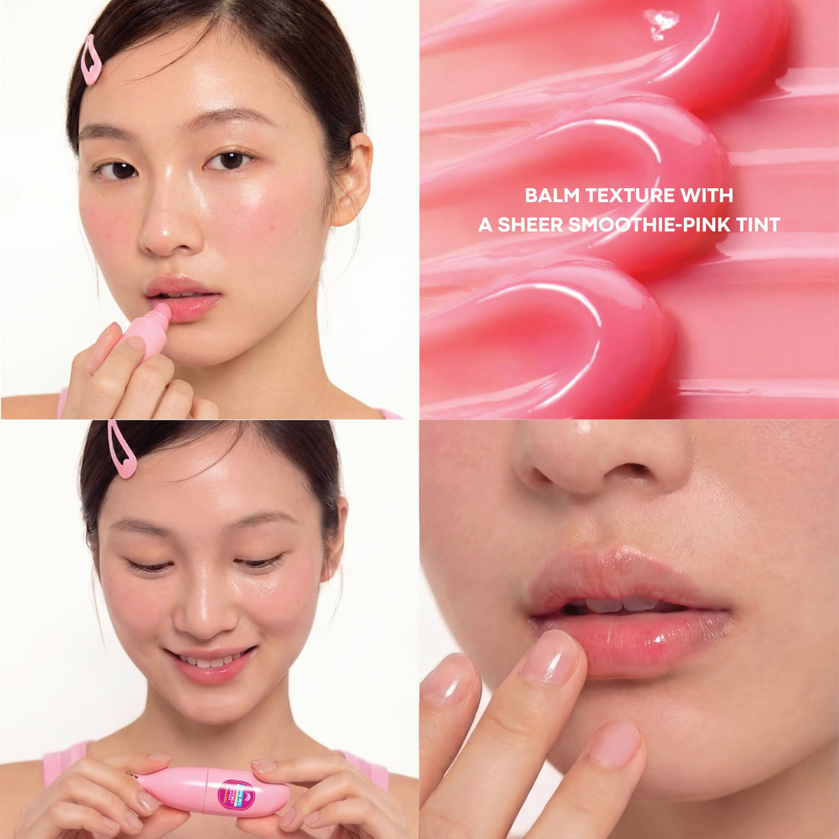 TONYMOLY Mini Fruit Lip Balm Set with Sheer Tint, Shea Butter and Vitamin E