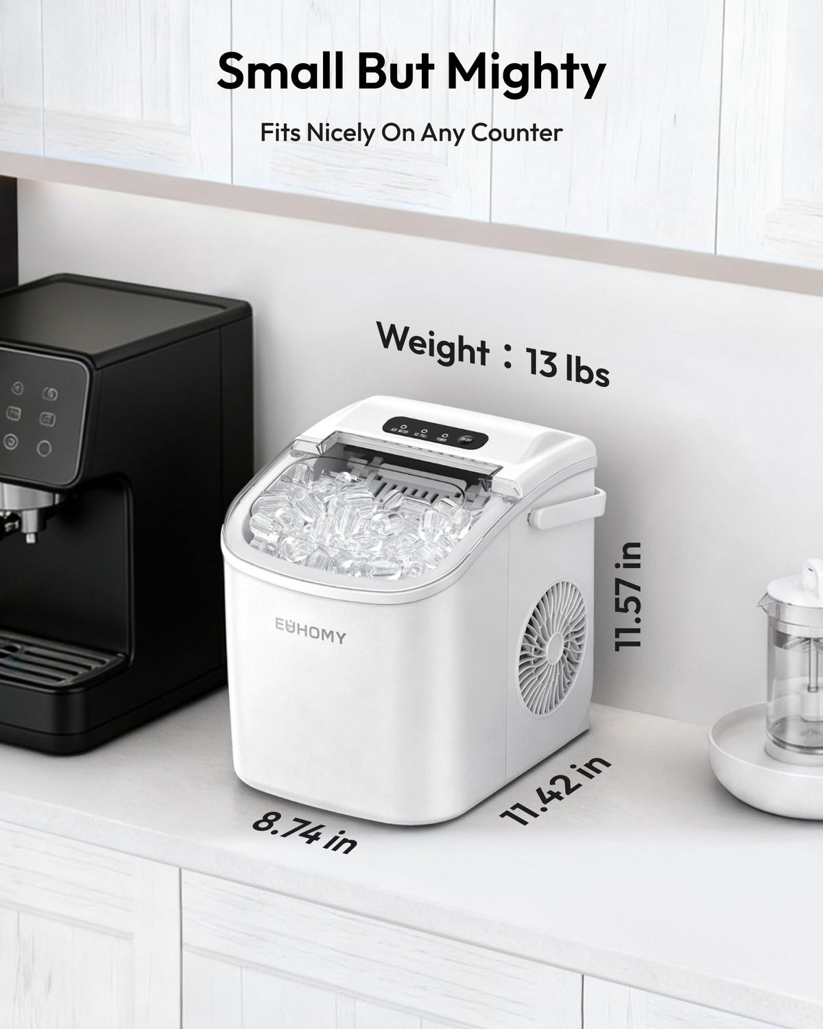Euhomy Countertop Ice Maker Machine with Handle