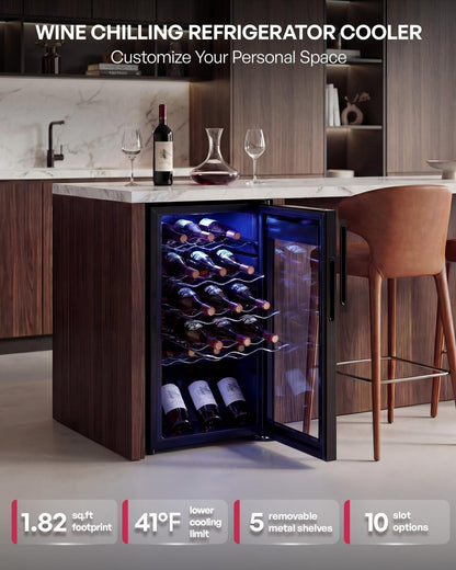 Icyglee 25 Bottle Compressor Wine Cooler Refrigerator