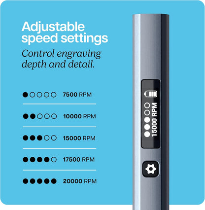 EtchMate Engraving Pen for Metal, Wood, Glass, Plastic & All Materials