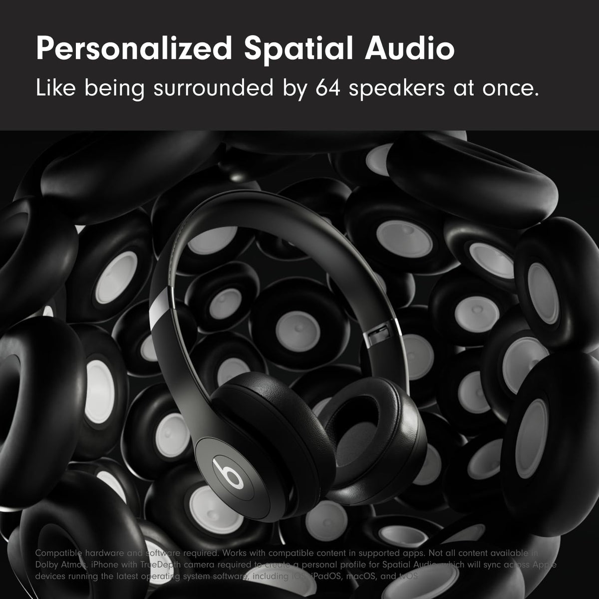 Beats Solo 4 - Wireless On-Ear Bluetooth Headphones, Up to 50-Hour Battery Life, Ultra-Lightweight Comfort