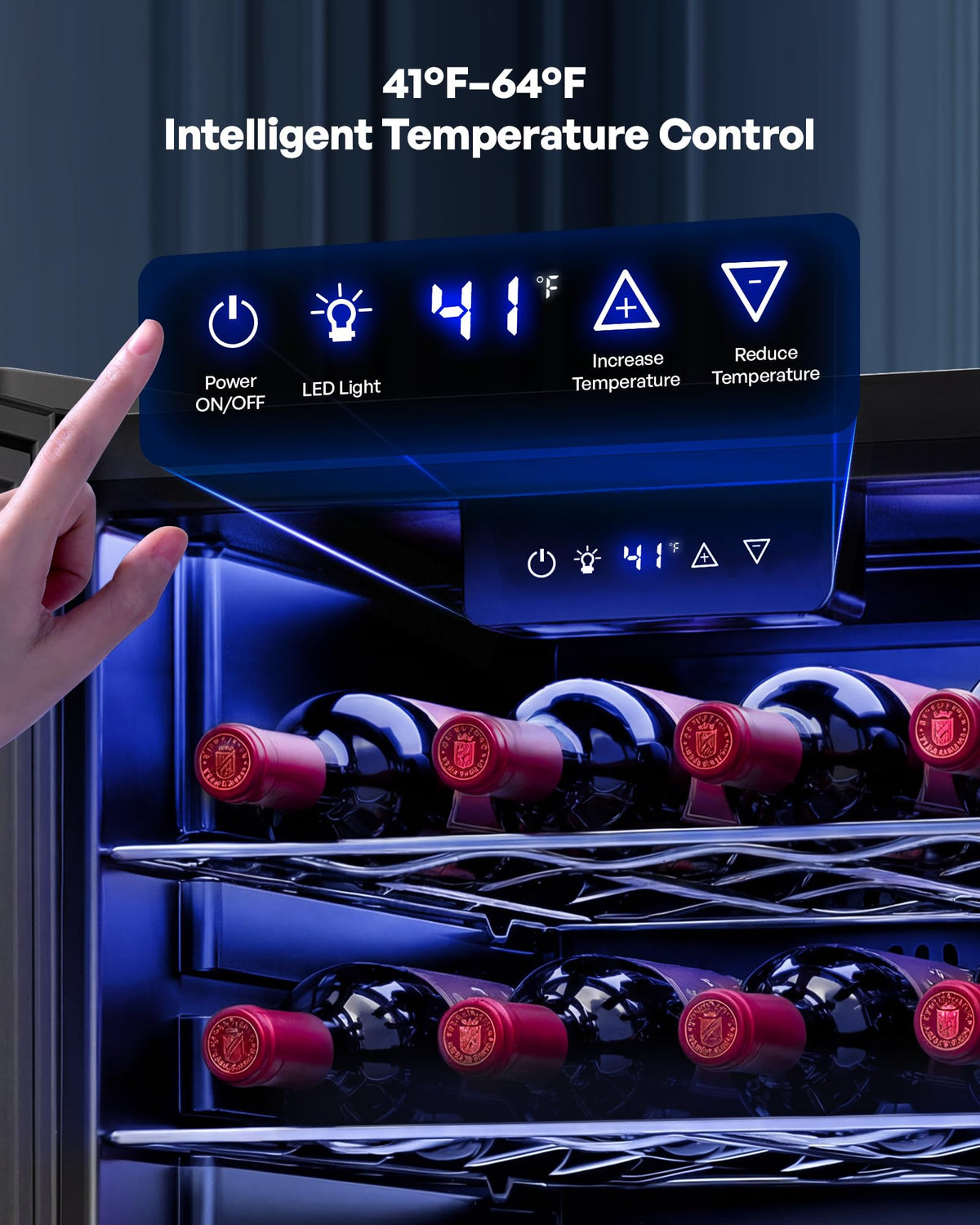 Icyglee 25 Bottle Compressor Wine Cooler Refrigerator