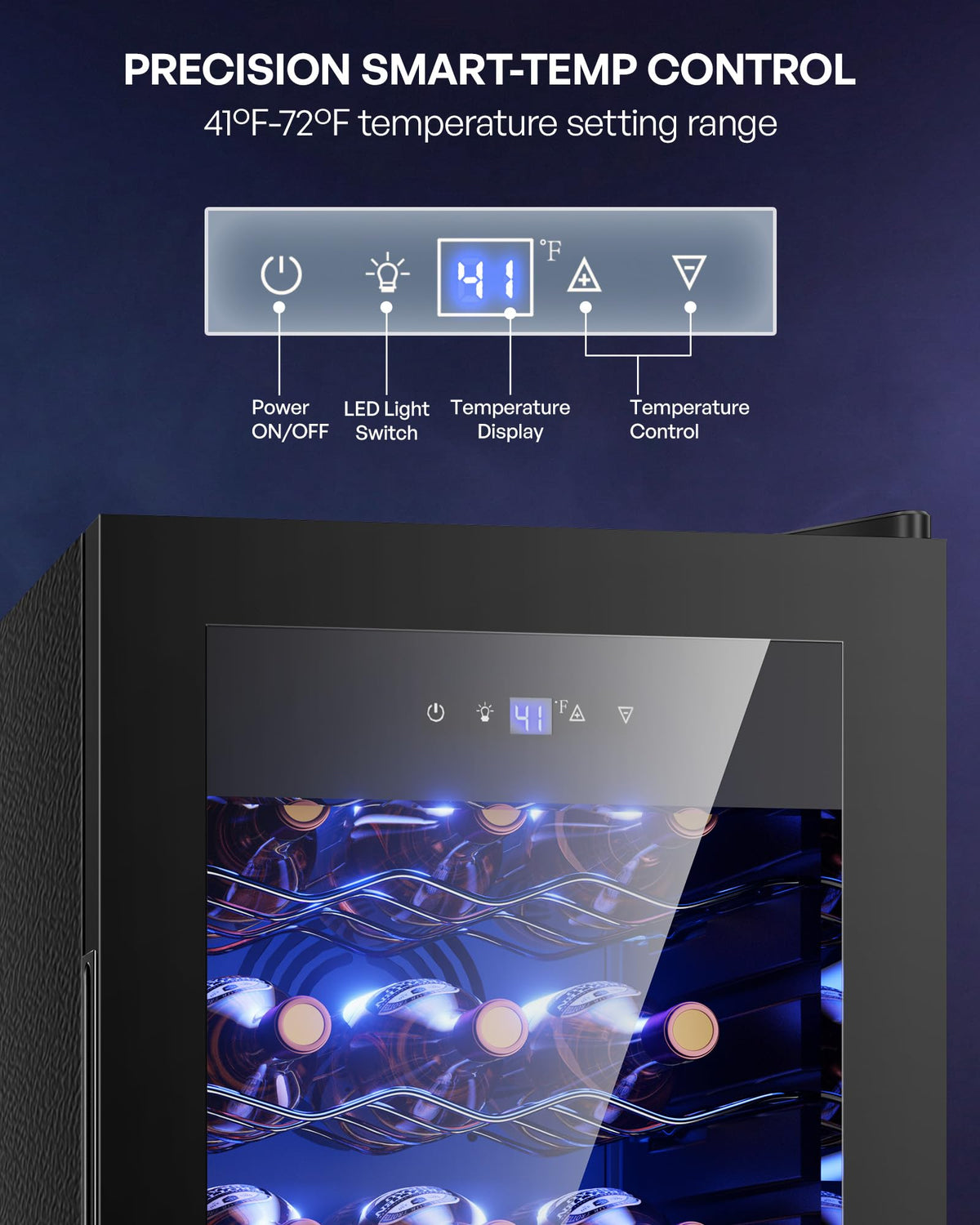 Icyglee 25 Bottle Compressor Wine Cooler Refrigerator