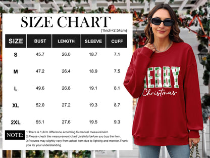 Christmas Shirts For Women Merry Christmas Graphic Crewneck Sweatshirt Tops