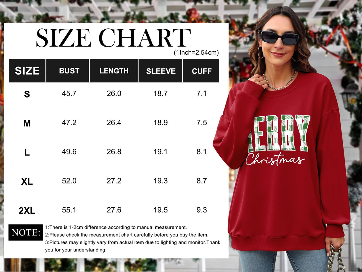 Christmas Shirts For Women Merry Christmas Graphic Crewneck Sweatshirt Tops