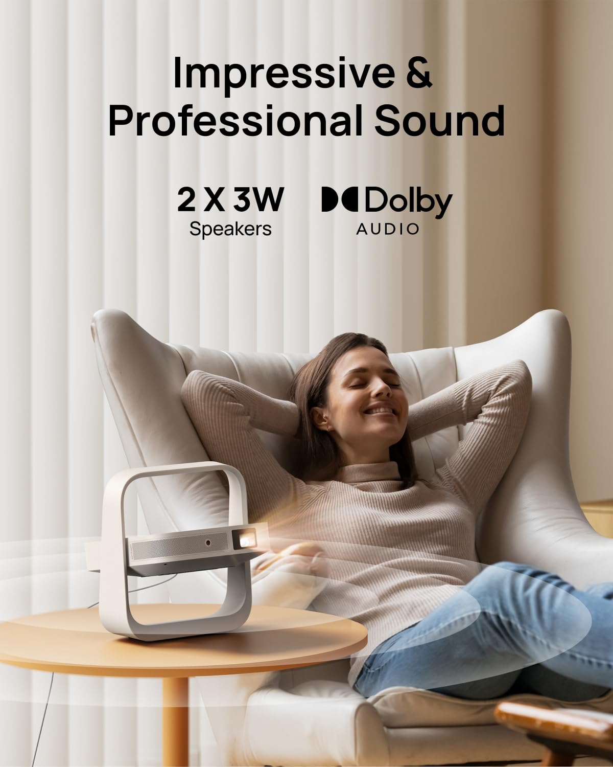 XGIMI Elfin Flip 4K Portable Projector with wifi and bluetooth, Google TV