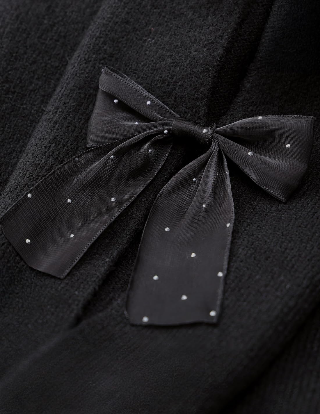 ZESICA Cute Bow Long Sleeve Oversized Sweaters