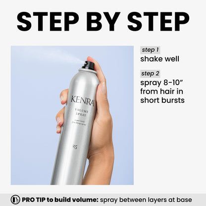 Kenra Professional Volume Spray 25 | Super Hold Finishing & Styling Hairspray | Flake-Free & Fast-Drying | Wind & Humidity Resistance | All Hair Types