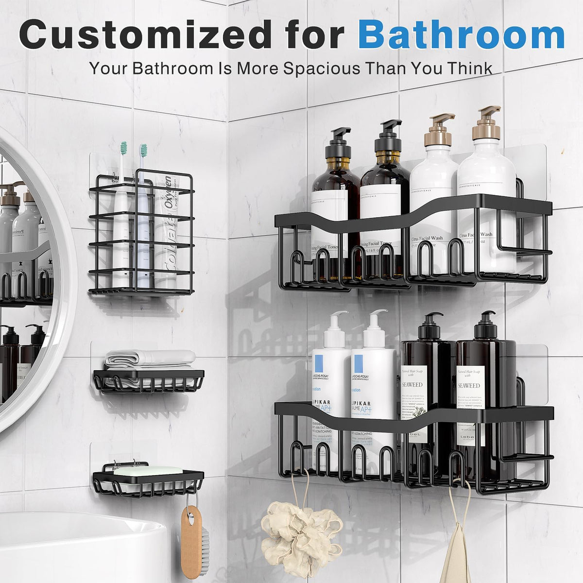 Eudele Adhesive Shower Caddy