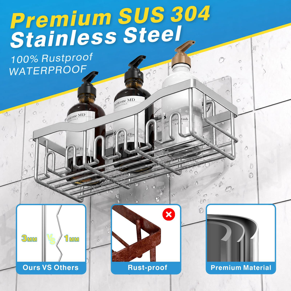 Eudele Adhesive Shower Caddy