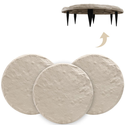 4Pcs Large Stepping Stones Outdoor Garden Walkway, Durable Plastic Pavers