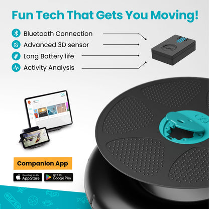 Gobalance Board - App-Enabled Balance Board. Smart Bluetooth Sensor, 12 Free Interactive Games - Fun, Balance Training and Home Gym Workout! Boost Coordination & Strength for Teens and Adults