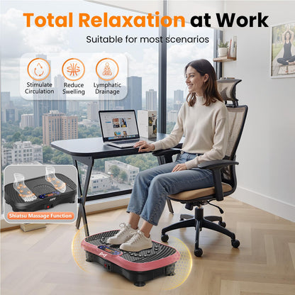 Axv Vibration Plate Fitness Platform Exercise Machine Vibrating Shaking Full Body Shaker Workout Vibrate Stand Shake Board Sport for Weight Loss Fat Burner for Gym Home Office
