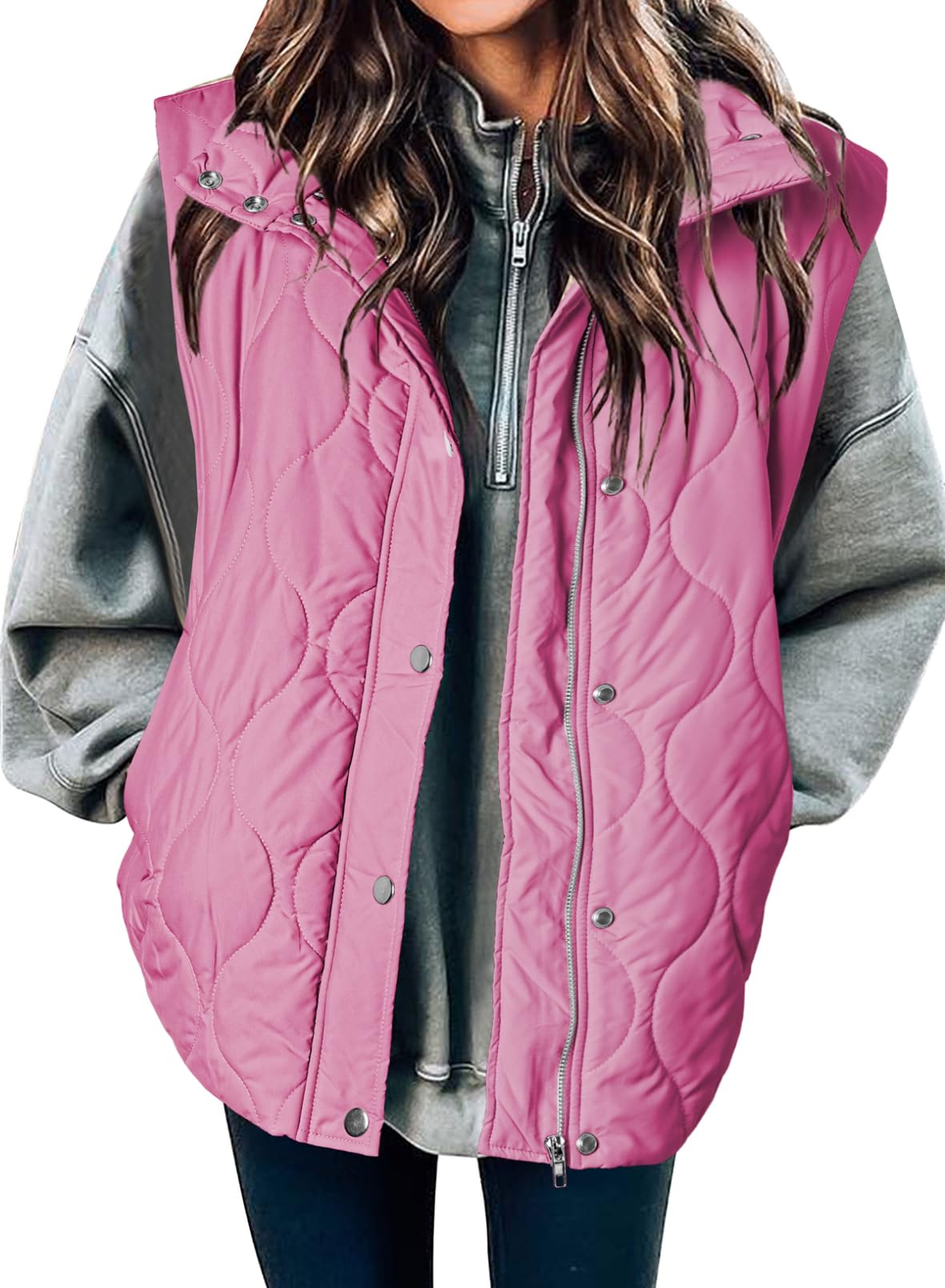 EVALESS Womens Lightweight Cropped Puffer Vest