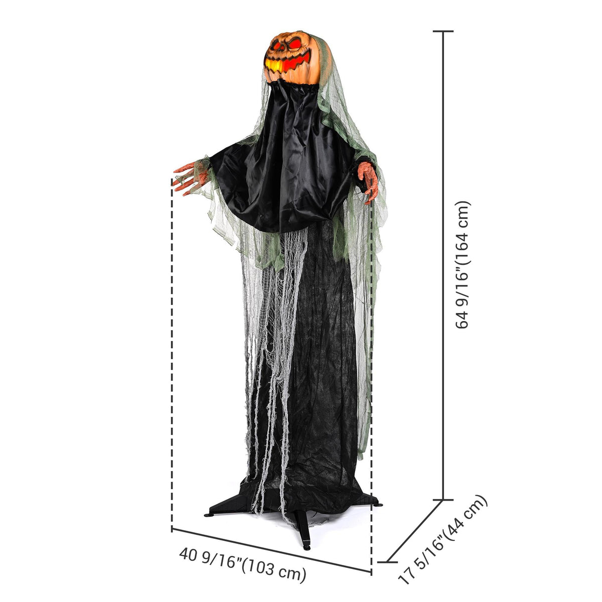Aw 9Ft Animatronics Flying Witch Hovering Broom Animated Ac 100V-240V Halloween Outdoor Decoration Motion Activated