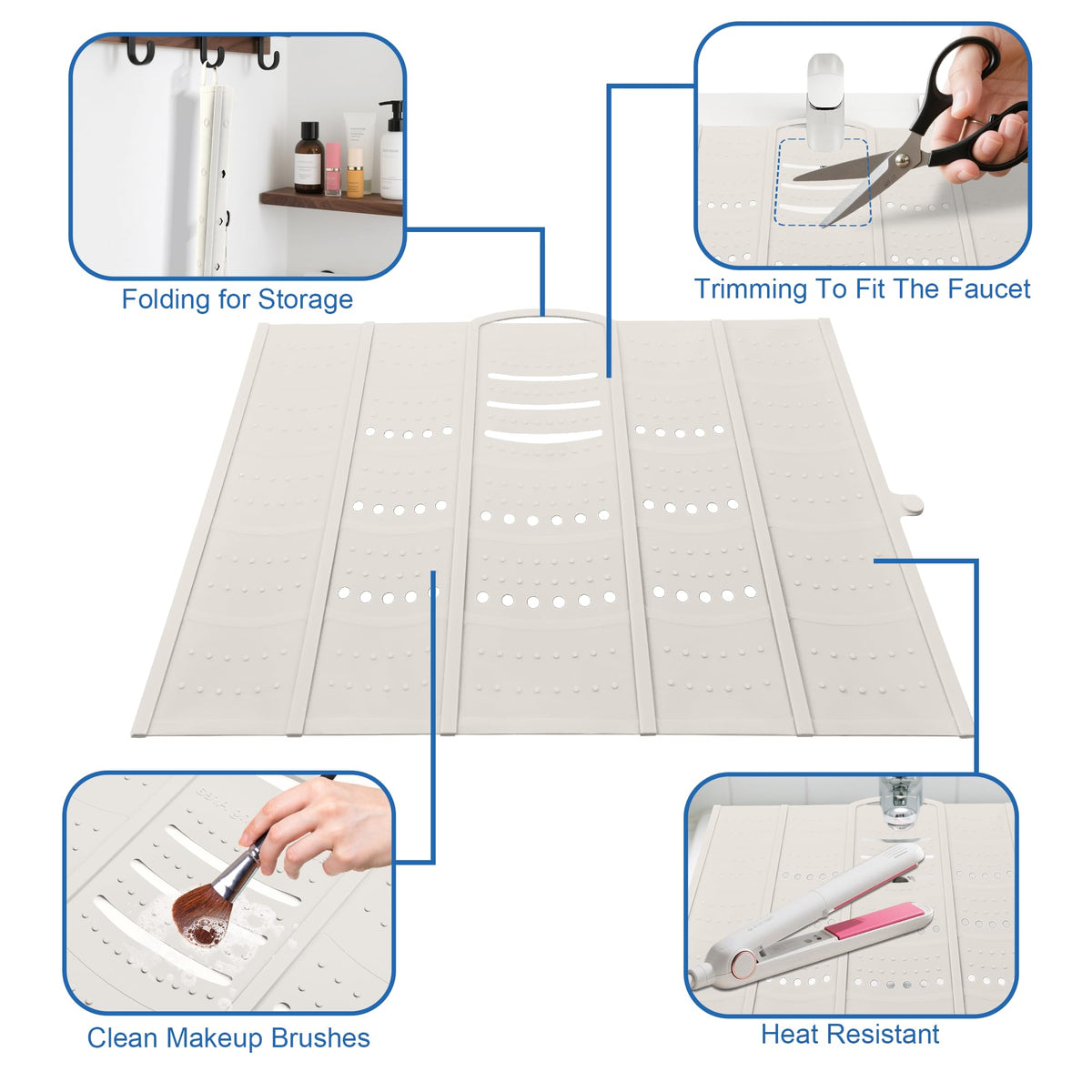 Mofason Bathroom Sink Top Cover Space Saver