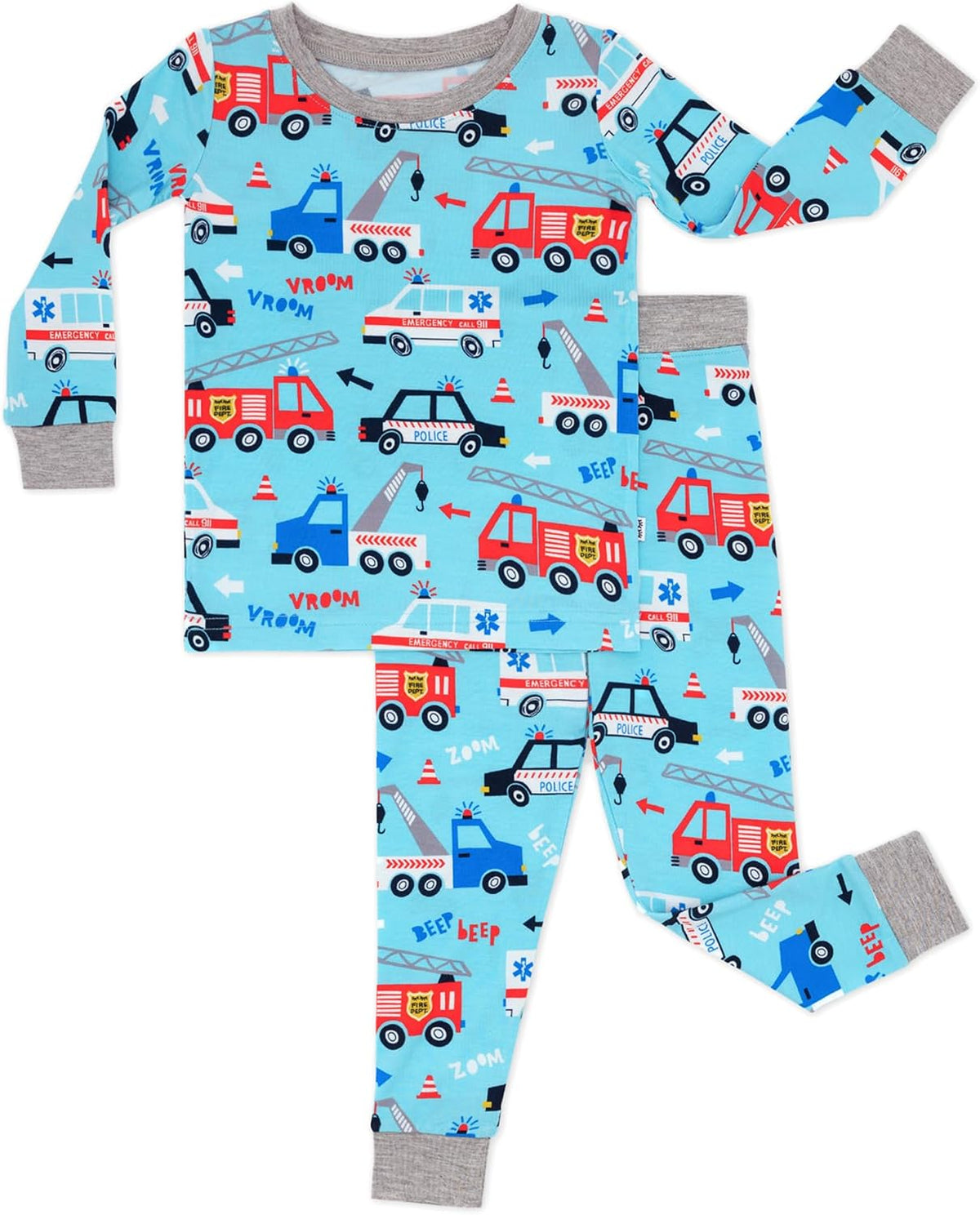 Little Sleepies Two-Piece Pajama Set, Viscose from Bamboo, Toddler Kids PJs