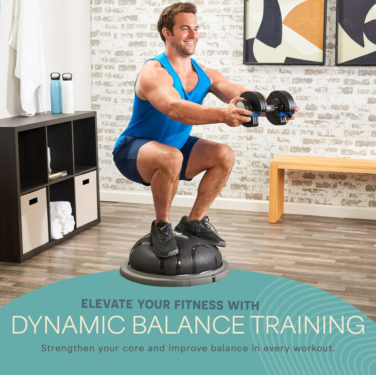 Lifepro Horizon Half Balance Ball Trainer with 440 Lb Capacity | Stability Ball for Home Gym & Physical Therapy | Full-Body Training Equipment for Core Strengthening