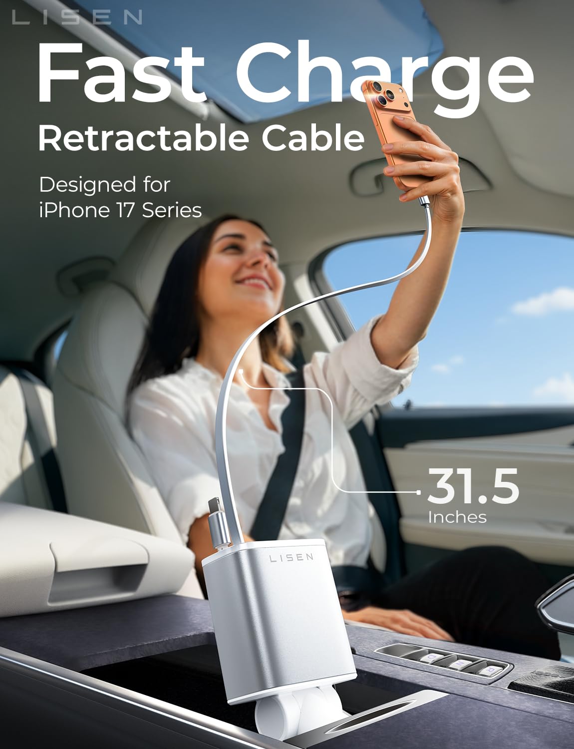 Lisen Retractable Car Charger