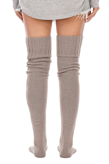 Leoparts Women's Cable Knit Thigh High Socks Over Knee Leg Warmer Stockings