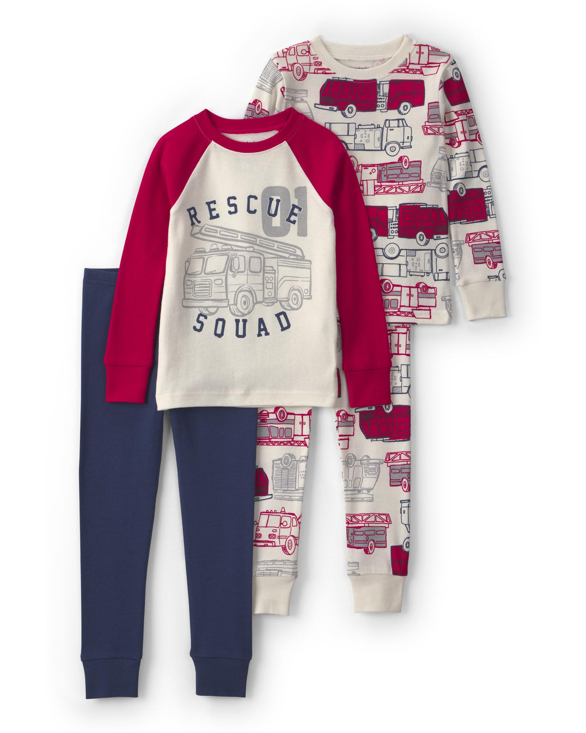 Carter's Boys' 4-piece Tight Fit Cotton Pajama Set