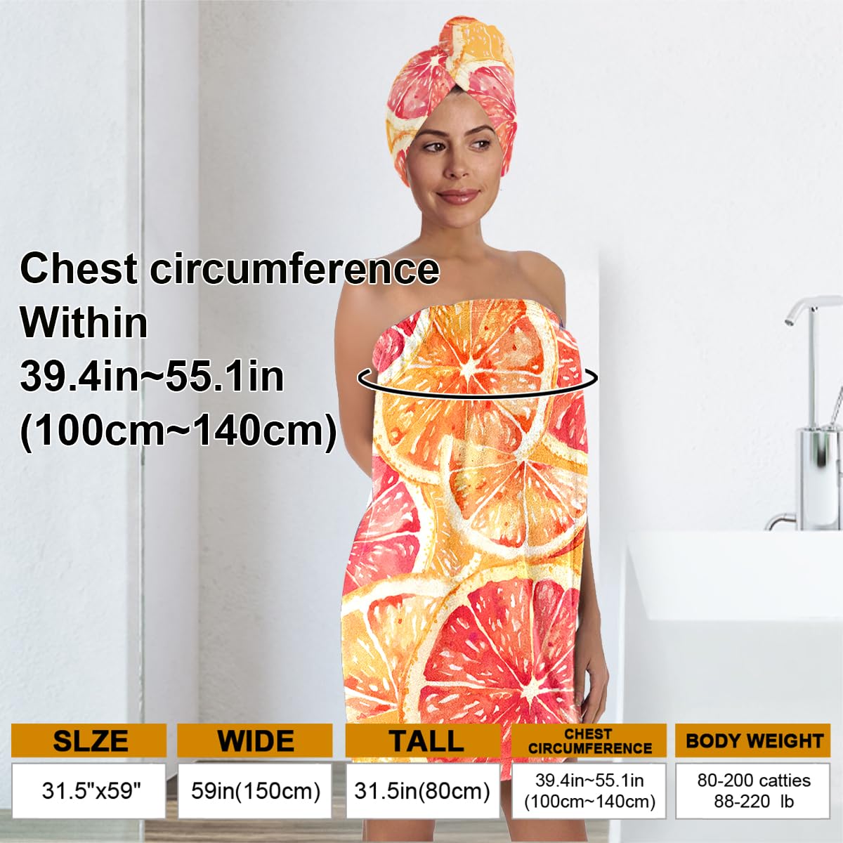 Bath Wrap and Hair Drying Towel Set – Microfiber Quick Dry