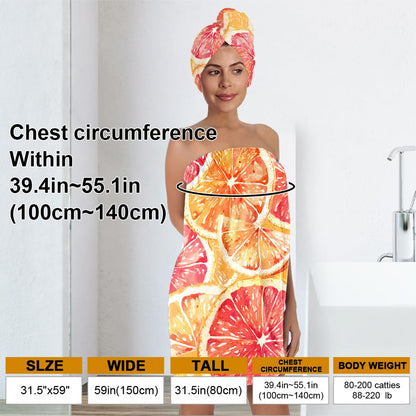 Bath Wrap and Hair Drying Towel Set – Microfiber Quick Dry