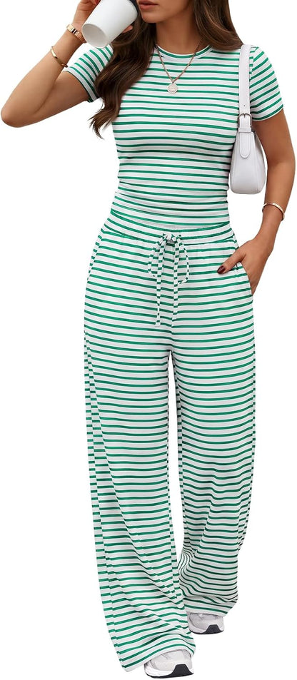 Trendy Queen Women's 2 Piece Matching Summer Lounge Set with Pockets