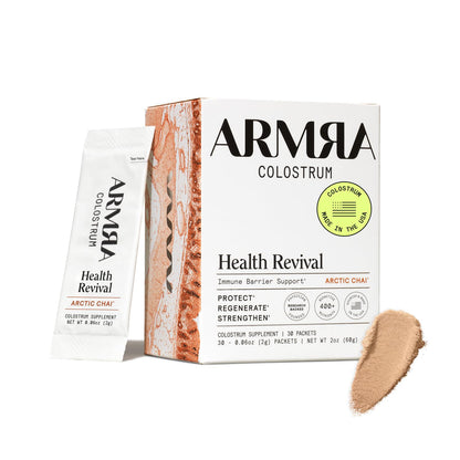 Armra Colostrum Powder | Blood Orange | Gut Health & Bloating | Skin & Hair | Immunity | Keto, Gluten & Fat-Free | 30 Servings